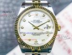 Perfect Replica Rolex Datejust Jubilee White Mother Of Pearl Diamond Dial Fake Watches